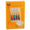 LEAN TOYS Wooden Logic Game Color Matching Puzzle Cards with Patterns 12pcs