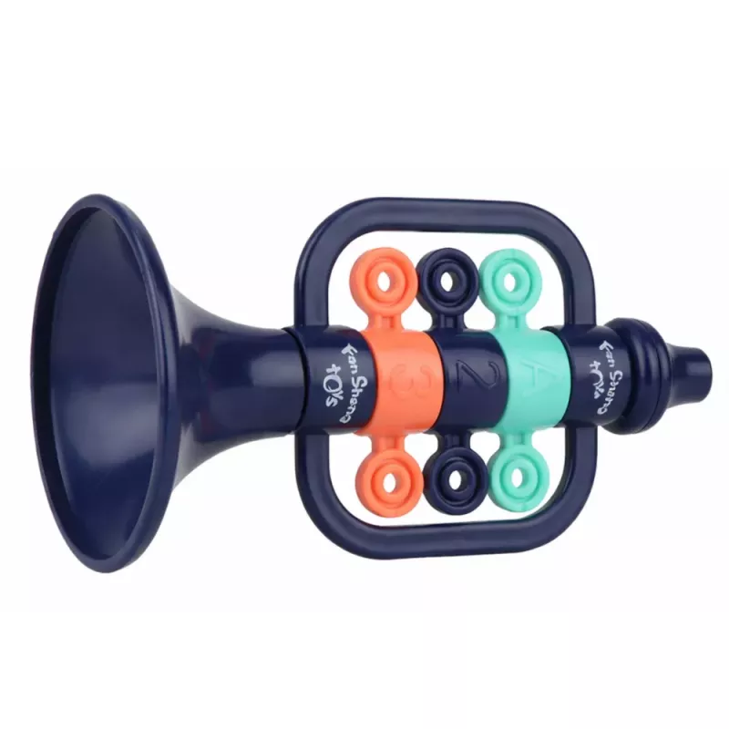 LEAN TOYS Musical Instrument Set for Children: Drum, Trumpet, Rattles, Sticks