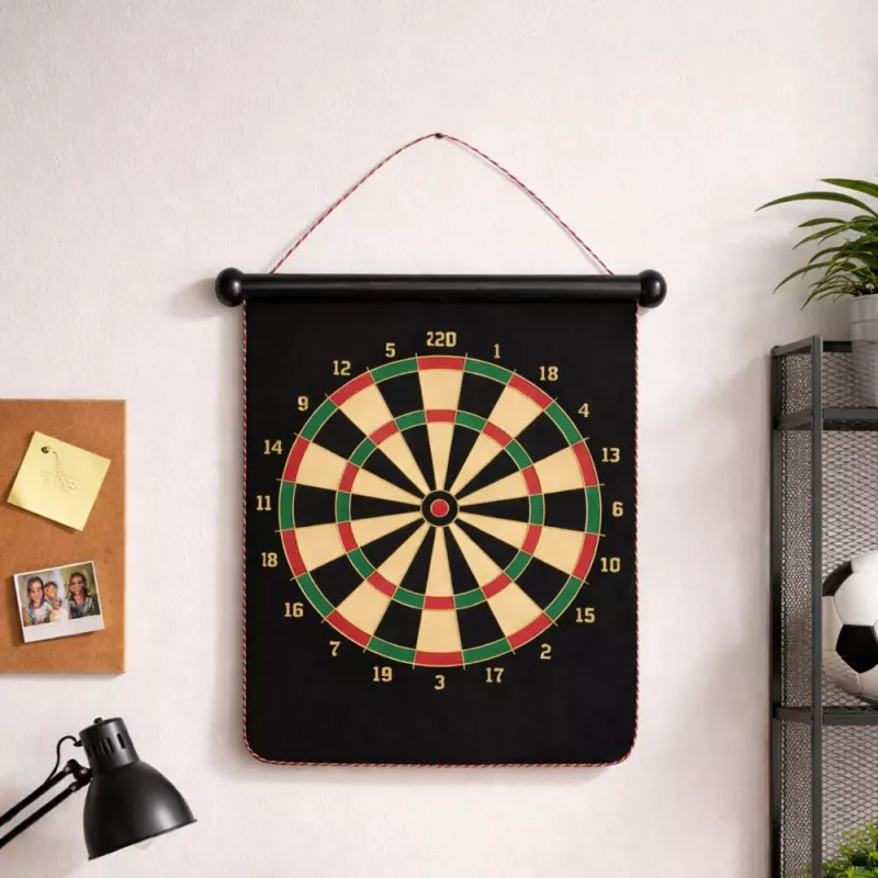 LEAN TOYS Magnetic Dartboard Double Sided Dart Tube Arcade Game Set