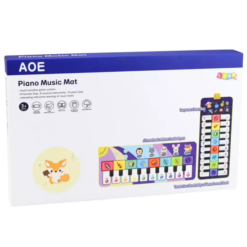 LEAN TOYS Musical Educational Dance Mat Interactive Piano Space 120 x 48 cm
