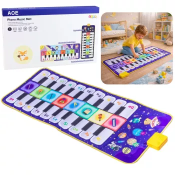 LEAN TOYS Musical Educational Dance Mat Interactive Piano Space 120 x 48 cm