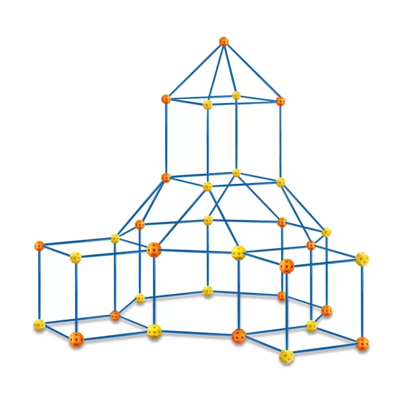 LEAN TOYS Creative Set of Construction Tubes for Spatial Building 340 pcs.
