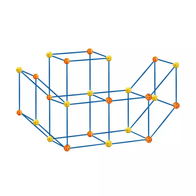 LEAN TOYS Creative Set of Construction Tubes for Spatial Building 340 pcs.