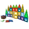 LEAN TOYS Set of Magnetic Construction Blocks 3D Windows Colored Panels 56 pcs.