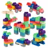 LEAN TOYS Soft Sensory Silicone Construction Blocks Colorful 80 pcs.