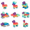 LEAN TOYS Soft Sensory Construction Blocks in a Bag for Children, Colorful, 30 pcs.