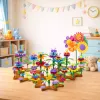 LEAN TOYS DIY Flowers Colorful Garden Construction Blocks Set 148 pcs.