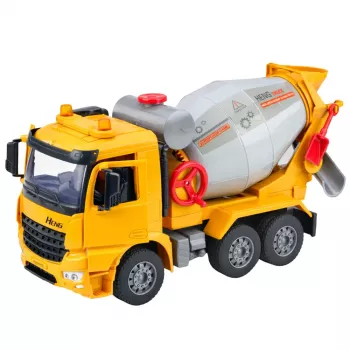 LEAN TOYS Construction Truck Concrete Mixer Rotating Drum Lights Sounds