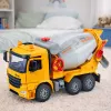 LEAN TOYS Construction Truck Concrete Mixer Rotating Drum Lights Sounds