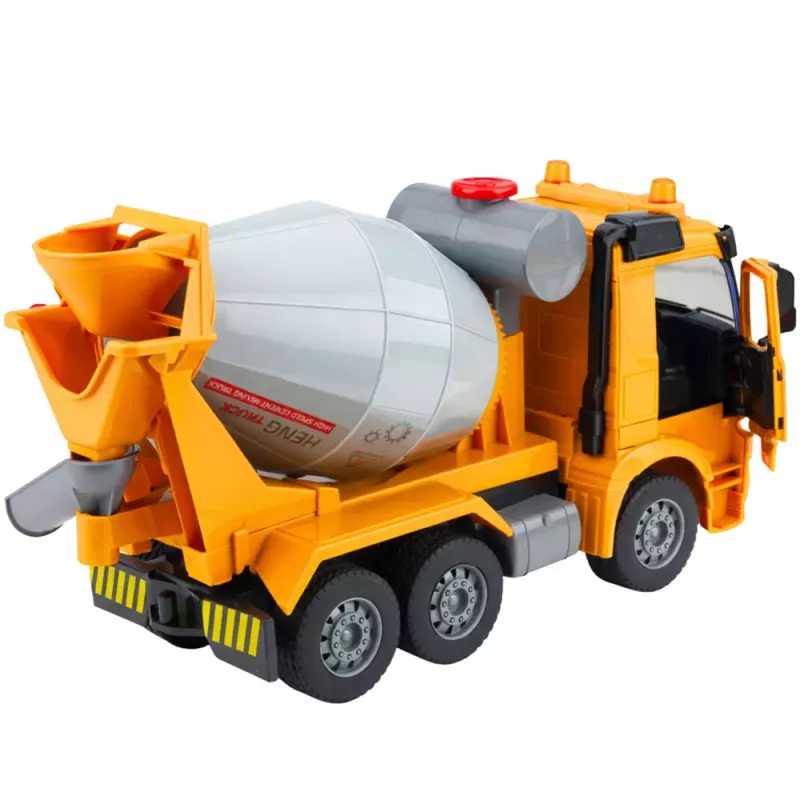 LEAN TOYS Construction Truck Concrete Mixer Rotating Drum Lights Sounds