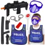 LEAN TOYS Police Set Vest Rifle Mask Walkie-talkie Accessories