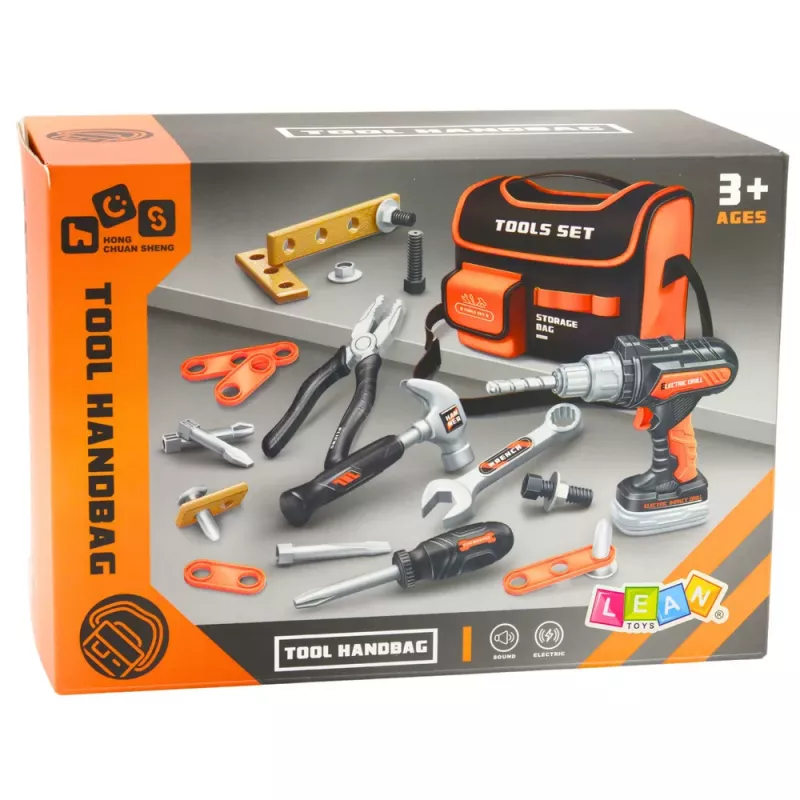 LEAN TOYS DIY Tool Kit in Bag Drill and Screwdriver 25 pcs.