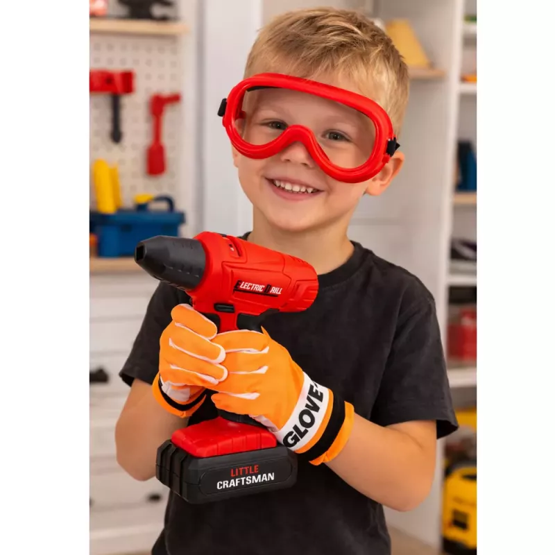 LEAN TOYS Large Tool Set for Children Battery-Operated Screwdriver Grinder 28 pcs.
