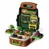 LEAN TOYS Set of Dinosaurs in a Backpack, Suitcase, Figures, Educational Cards, Accessories, 30 pcs.