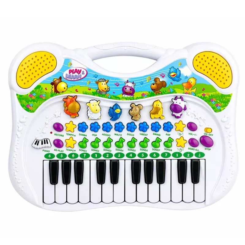 LEAN TOYS Interactive Educational Piano For Kids Animal Sounds Melodies