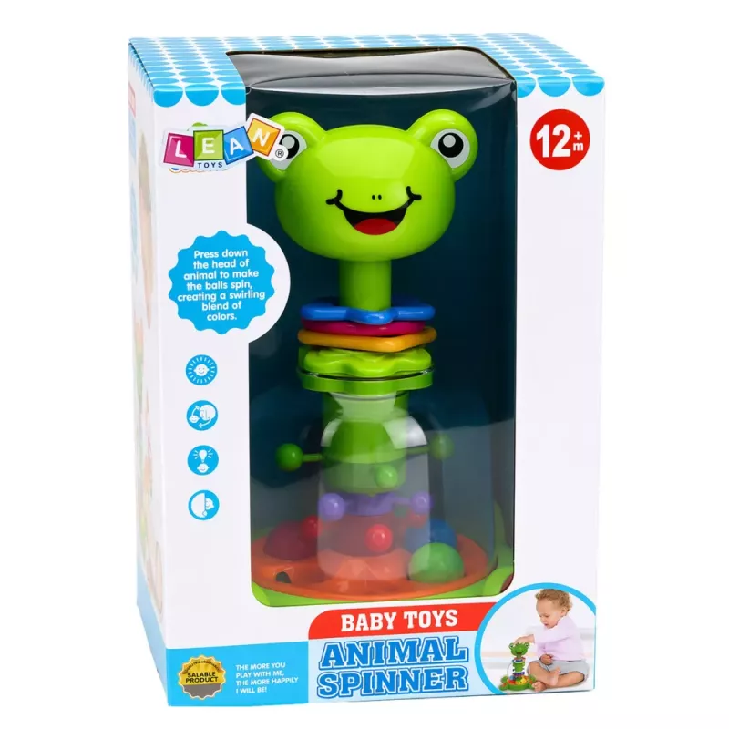 LEAN TOYS Interactive Frog Spinner with Spinning Balls for Babies