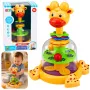 LEAN TOYS Interactive Giraffe Spinning Top with Spinning Balls for Babies