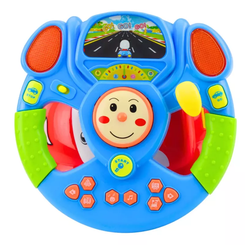 LEAN TOYS Educational Interactive Musical Steering Wheel Simulator with Projector