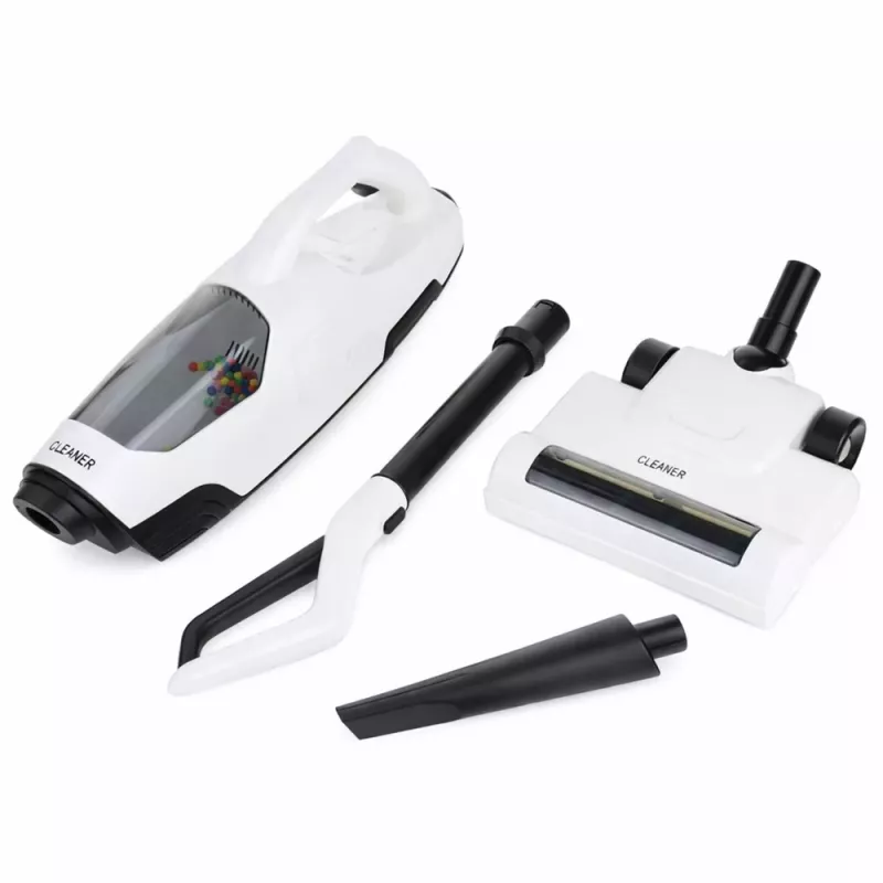 LEAN TOYS Children's Toy Vacuum Cleaner Vertical Handheld 2-in-1 Suction Function Sounds