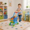 LEAN TOYS Large Shopping Cart For Children Groceries Blue 52cm 46 pcs.
