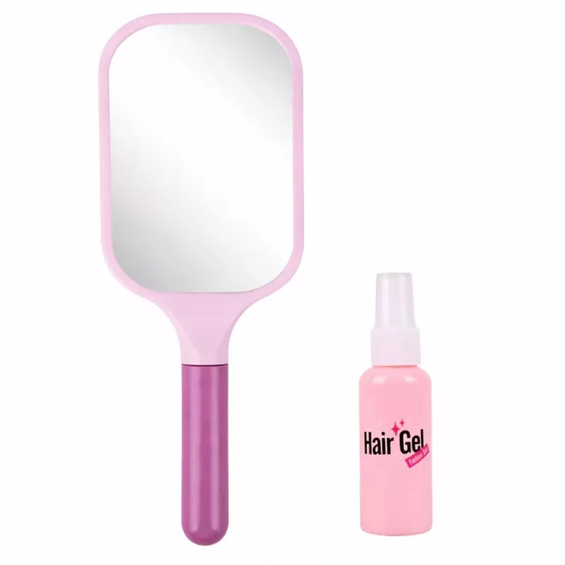 LEAN TOYS Children's Hairdressing Salon Set - Toy Hairdryer, Mirror, Comb & Accessories - Pretend Play Beauty Set for Kids 3+