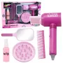 LEAN TOYS Children's Hairdressing Salon Set - Toy Hairdryer, Mirror, Comb & Accessories - Pretend Play Beauty Set for Kids 3+