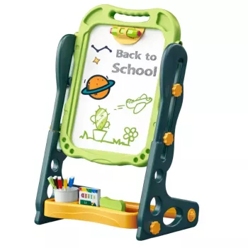 LEAN TOYS Double-sided Magnetic Chalk Board, Dry Erase, Green, 52 pcs.