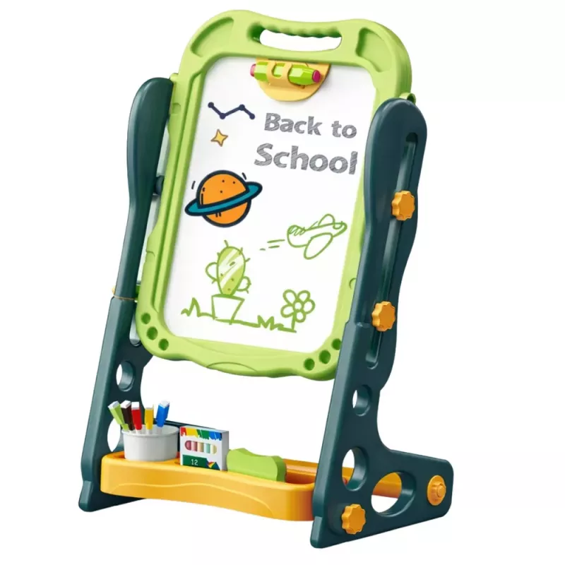 LEAN TOYS Double-sided Magnetic Chalk Board, Dry Erase, Green, 52 pcs.