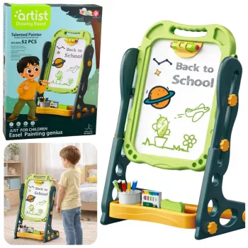 LEAN TOYS Double-sided Magnetic Chalk Board, Dry Erase, Green, 52 pcs.