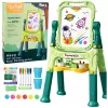 LEAN TOYS Double-sided Magnetic Dry-Erase Chalk Board with Magnets and Chalks, 48 pcs.