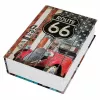 LEAN TOYS Book Safe with Key Small Cash Box Route 66 Large