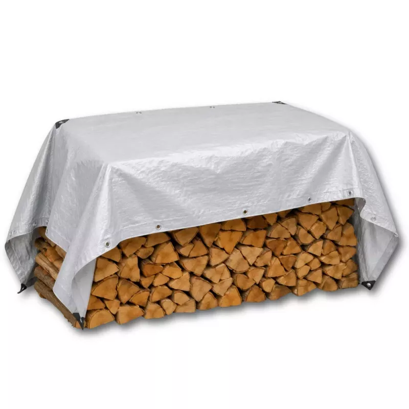 LEAN Tarpaulin Waterproof Reinforced Protective Rainproof Foil Gray 2x4 M