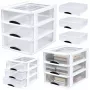 LEAN Multifunctional Organizer 3 Drawers Plastic Container White