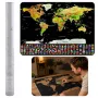 LEAN World Map Scratch Poster for Travelers 82 x 59 cm