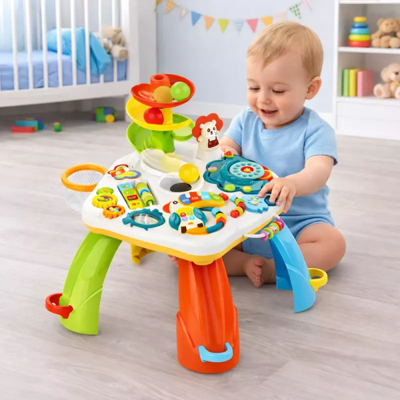 LEAN TOYS Educational Table Interactive Piano Slide For Balls Moving El.