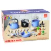 LEAN TOYS Kitchen Utensils Set Pots Frying Pan Kettle Accessories Blue 32 pcs.
