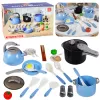 LEAN TOYS Kitchen Utensils Set Pots Frying Pan Kettle Accessories Blue 32 pcs.