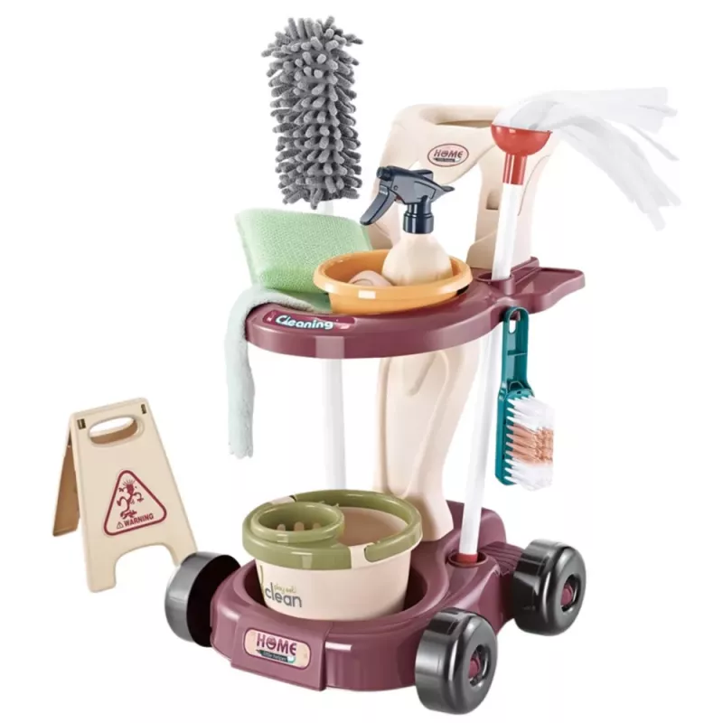 LEAN TOYS Children's Cleaning Set Trolley Mop Bucket Vacuum Cleaner 26 pcs.