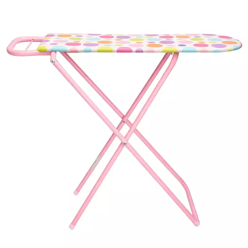 LEAN TOYS Foldable Metal Toy Ironing Board for Children Dots 61 cm
