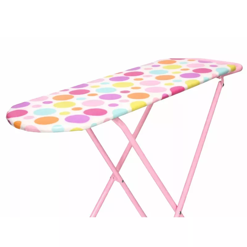 LEAN TOYS Foldable Metal Toy Ironing Board for Children Dots 61 cm