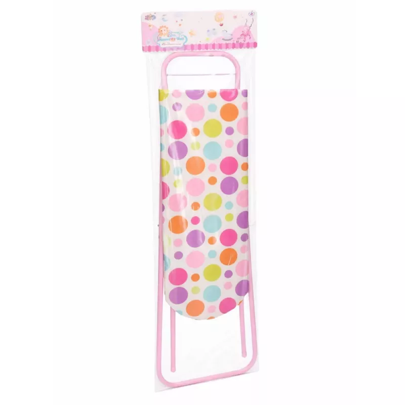 LEAN TOYS Foldable Metal Toy Ironing Board for Children Dots 61 cm