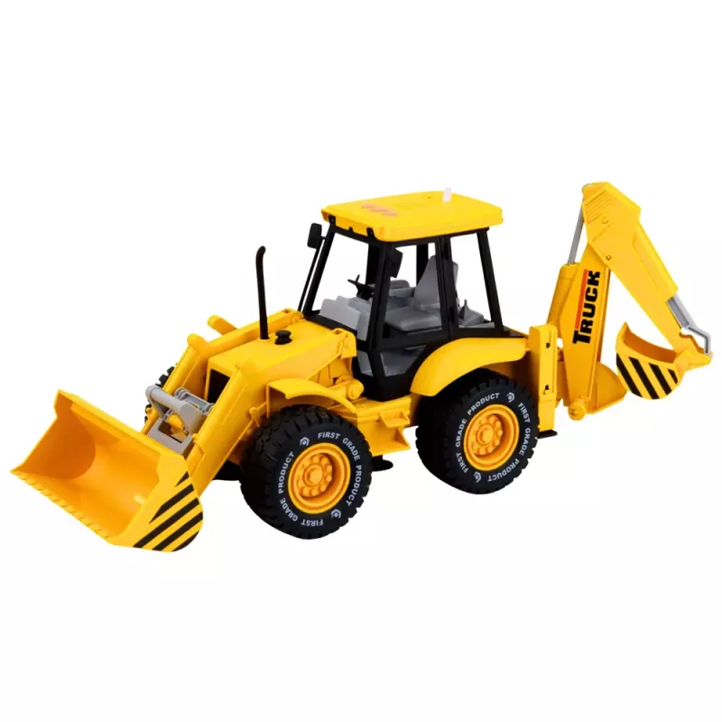 LEAN TOYS Construction Excavator Loader Bulldozer with Drive, Lights, Sounds - Yellow