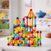 LEAN TOYS Set of Magnetic Construction Sticks Creative Colorful 166 pcs.