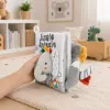 LEAN TOYS Soft Sensory Book with a Rustling and Squeaking Elephant, Gray