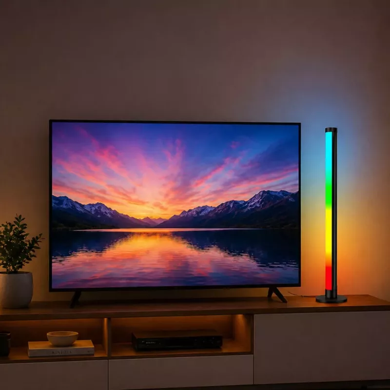 LEAN RGB LED Corner Floor Lamp Music Mode Remote Control App 90cm