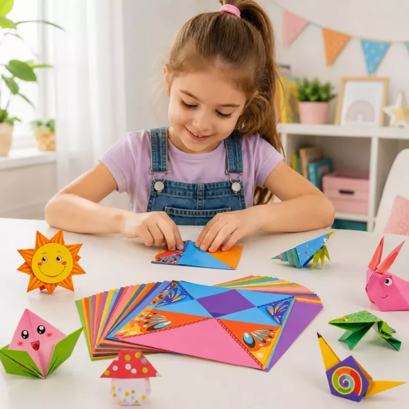 LEAN Origami Kit Colored Paper Instruction Booklet 100 Sheets