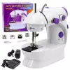 LEAN Mini Sewing Machine LED Light Portable 2 Modes Accessories Foot Pedal