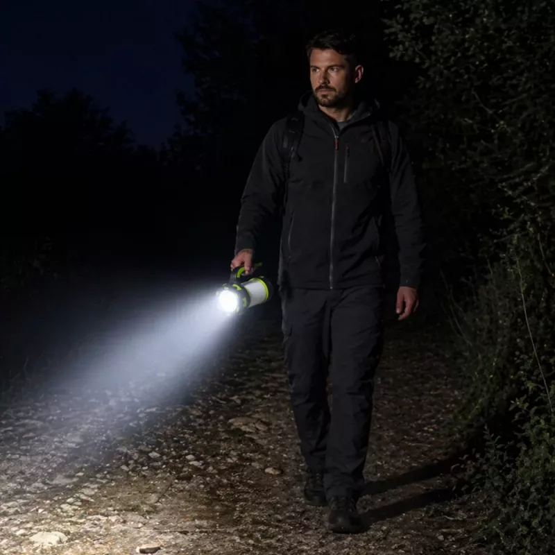 LEAN Flashlight LED Lamp 2in1 Camping Tourist Rechargeable Multifunctional