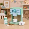 LEAN TOYS Wooden Set of Coffee Maker, Cups, Milk, Accessories for Children