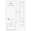 ACO FAM-P-1NPACC Flush-Mounted Panel with RFID Reader for 1 Subscriber, Silver